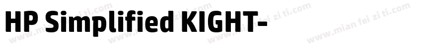 HP Simplified KIGHT字体转换
